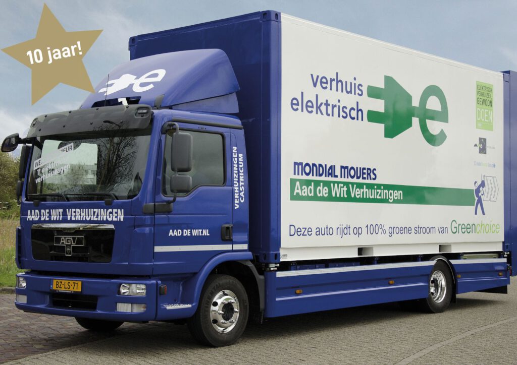 10 jaar elektrisch verhuizen Mondial Aad de Wit Verhuizingen