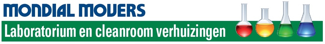 Logo Mondial Movers Verhuizingen Laboratorium en Cleanroom