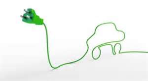 Groene auto elektrisch milieubewust 