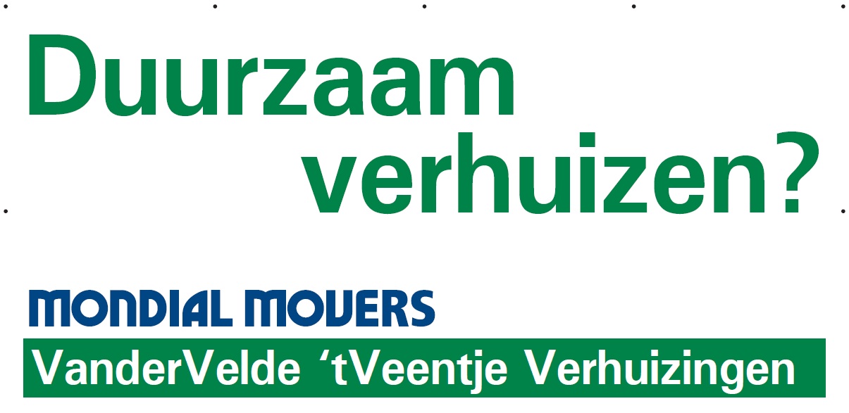Logo Duurzaam verhuizen Mondial movers van der Velde't Veentje